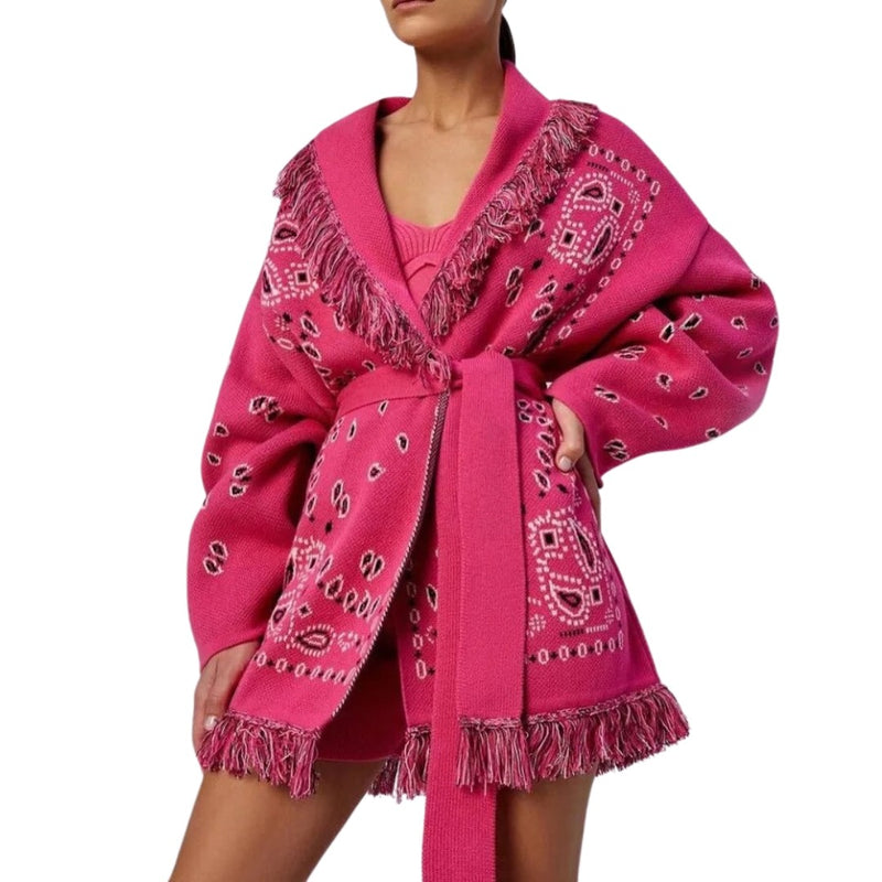 CARDIGAN BANDANA FUCSIA